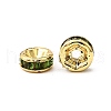 Brass Grade A Rhinestone Spacer Beads RSB036NF-10G-2