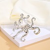 Octopus Brass & Acrylic & Plastic Pearl Finger Rings for Women FS-WGF8E69-01-2