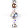 Glass and Acrylic and Imitation Pearl and Rhinestone Beads Strands MAK-T011-06M-3