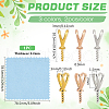 BENECREAT 6Pcs 3 Colors Sterling Silver Peg Bails Pendants STER-BC0002-73-2