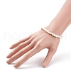 Mother's Day Jewellery Natural Pearl Beaded Slider Bracelet for Women BJEW-JB08330-01-3