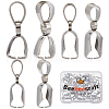 Beebeecraft 60Pcs 3 Style Stainless Steel Ice Pick Pinch Bails FIND-BBC0001-07-1
