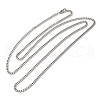 304 Stainless Steel Curb Chain Necklaces NJEW-D065-01P-1