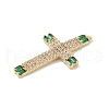 Rack Plating Brass Micro Pave Cubic Zirconia Pendants KK-A224-16G-04-2