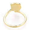Mother's Day Jewellery Natural Pearl Open Cuff  Ring with Msilver-Lipped Pearl Oyster PEAR-N022-C11-3
