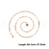 4MM Unisex 304 Stainless Steel Paperclip Chains Necklaces AU9647-3-1