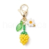 Sunflower Bud Acrylic Glass Seed Beaded Pendant Decorations HJEW-MZ00229-01-1