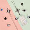 DELORIGIN DIY Interchangeable Pendant Necklace Making Kit DIY-DR0001-01-4