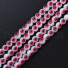 Baking Painted Opaque Glass Beads Strands DGLA-N033-04-D03-1
