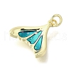 Brass Enamel Charms KK-U072-09G-2
