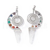 7 Chakra Natural Quartz Crystal Big Pendants G-F733-02C-2