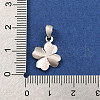 Fine Silver Clover Charms STER-F062-01P-3