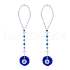 DICOSMETIC 2Pcs Blue Lampwork Evil Eye Car Hanging Ornament HJEW-DC0001-13-1