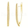 Brass Angular Hoop Earrings EJEW-BB35148-G-2