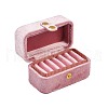 Mini Rectangle Velvet Ring Storage Boxes with Snap Buttons CON-Z009-02C-1