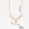 Stylish Stainless Steel & Plastic Heart Pendant Necklaces II9512-1-1