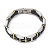 304 Stainless Steel Panther Chain Bracelets for Women Men BJEW-R018-02GP-4