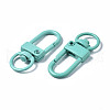 Spray Painted Eco-Friendly Alloy Swivel Snap Hooks Clasps PALLOY-T080-02D-NR-3
