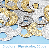 Fingerinspire 30Pcs 3 Colors Environmental Protection Electroplating Brass Pendants KK-FG0001-03-4