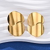 Flat Round 304 Stainless Steel Stud Earrings EJEW-F357-04G-1