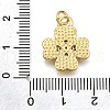 Rack Plating Brass Micro Pave Cubic Zirconia Pendants KK-K401-52A-G-3