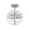 6Pcs 6 Styles Tibetan Style Alloy European Dangle Charms HJEW-FH00012-1