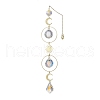 Brass Moon Sun Hanging Ornaments HJEW-JM02096-1