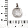 925 Sterling Silver Pave Clear Cubic Zirconia Pendants STER-F063-01A-01-3