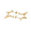 Ion Plating(IP) 304 Stainless Steel Half Hoop Stud Earrings for Women EJEW-P279-12G-2