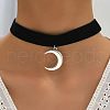 Gothic Moon CCB Plastic Pendant Black Velvet Choker Necklaces for Women FS-WG30AE2-01-2