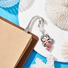 Mermaid Resin Pendant Bookmarks AJEW-JK00269-05-2