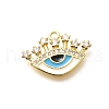 Brass Micro Pave Cubic Zirconia with Enamel Charms KK-G519-12G-01-1
