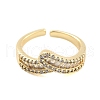 Clear Cubic Zirconia Open Cuff Rings RJEW-U002-03G-2