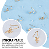 Unicraftale 20Pcs Butterfly Brass Earring Hooks KK-UN0002-22-4