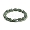 Natural Jadeite Oval Stretch Bracelets BJEW-H603-01-2