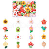 32Pcs 16 Style Resin Pendants RESI-TA0001-41-10