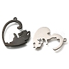 304 Stainless Steel Split Pendants STAS-Z119-10-2