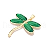 Dragonfly Rack Plating Alloy Pave Resin Big Pendants FIND-N005-48G-2
