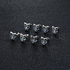 Owl Brass Micro Pave Colorful Cubic Zirconia Lip Labrets FS-WGE9253-01-3