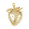Brass Micro Pave Cubic Zirconia Pendants KK-R224-10G-1