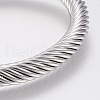 304 Stainless Steel Cuff Bangles Torque Bangles BJEW-H570-28P-3