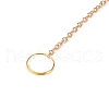 Wire Wrapped Natural Green Aventurine & Brass Moon Pendant Decorations HJEW-K046-08G-01-5