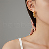 304 Stainless Steel Wire Wrap Spiral Stud Earrings TS7204-3-2