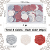 CRASPIRE 60Pcs 3 Colors Heart Adhesive Wax Seal Stickers DIY-CP0010-21-2
