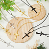 FIBLOOM 9Pcs 9 Style Stainless Steel & Alloy Cross Pendant Necklaces Set NJEW-FI0001-21-5