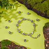 Unicraftale 30Pcs Large Hole FootBall/Soccer Ball Alloy Enamel European Beads MPDL-UN0001-01-2