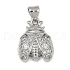 Brass Micro Pave Cubic Zirconia Pendants KK-A260-07E-P-1