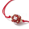 Natural Carnelian Braided Bead Bracelets BJEW-MZ00154-03-3