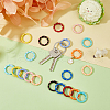 HOBBIESAY 20Pcs 10 Colors Zinc Alloy Spring Gate Rings FIND-HY0002-97-5