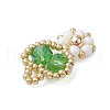 Seed Beads Beaded Charms PALLOY-MZ00312-5